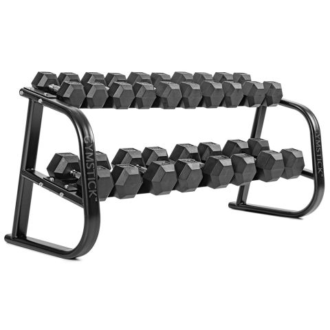 Gymstick Pro Hex Käsipainosarja 10-30kg + Teline